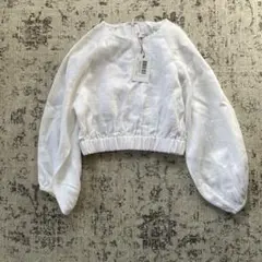 新品•タグ付【DISSH デッシュ】WHITE LINEN TOP サイズ6