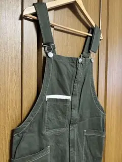 【美品】gym master オリーブグリーン サロペット Mサイズ