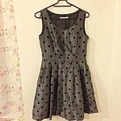 ドット柄ワンピース 2wayボレロ付 【パーティードレス、フォーマルワンピース】