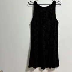 黒 ノースリーブ ミニワンピース L