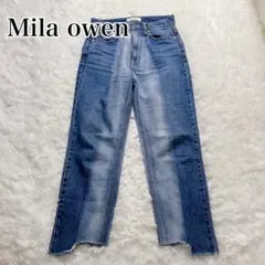 Mila owen ミラオーウェン 裾段差脇スリットデニムパンツ　Sサイズ