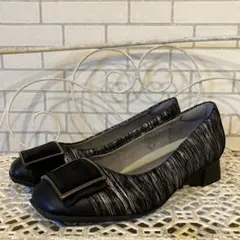 ❤️超美品❤️fitfit バイカラー ローヒールパンプス 23.5cm