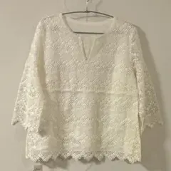 レース カットソー 5部丈のサムネイル