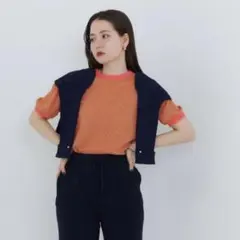 TINA:JOJUN ラーベン編み半袖ニット