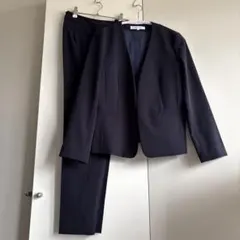 NATURAL BEAUTY BASIC パンツセットアップ ネイビー SとM