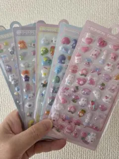 ボンボンドロップシール ぷっくりシール 立体シール 5枚