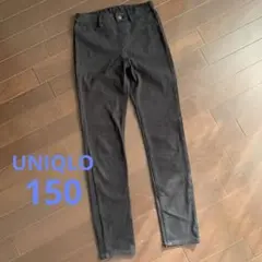 UNIQLO ストレートデニムパンツ 黒 150