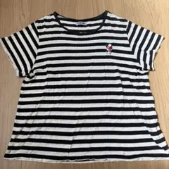 PUNYUS ボーダーTシャツ イチゴ刺繍　サイズ4 （6L）のサムネイル