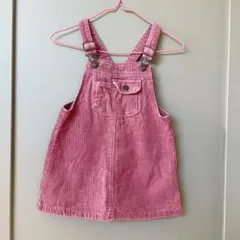 【ZARA】ピンク コーデュロイ ジャンバースカート