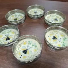 ガラスコースター　レトロ　アンティーク