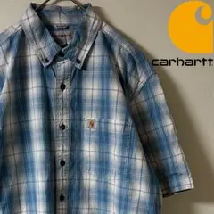 Carhartt（カーハート）ボタンダウンシャツ/L/ブルー/US古着