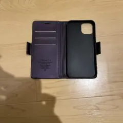 手帳型 iPhone13 ケース 紫色 3カードポケット