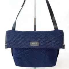 【美品】ポールスミス ショルダーバッグ ツイード ネイビーのサムネイル
