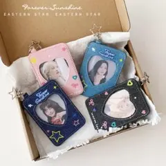 トレカケース　ピンク　ハート型窓付き