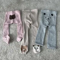 ベビータイツ 3点セット クマ柄