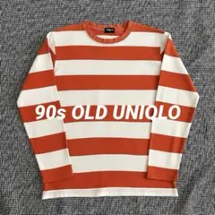 y*n様 90s OLD UNIQLO 長袖 Tシャツ ボーダー カットソー 紺