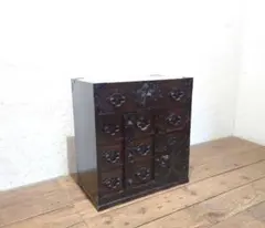 打ち出し金具 庄内箪笥 扉付時代箪笥 抽斗4杯 古家具 店舗什器 テレビ台 打ち出し金具 庄内箪笥 扉付時代箪笥 抽斗4杯 古家具 店舗什器 テレビ