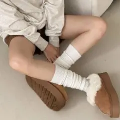 GRL 厚底ムートンショートブーツ[zr1092] キャメル