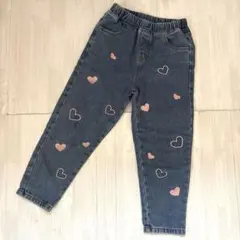ハート刺繍 デニムパンツ 120cm