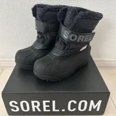 SOREL キッズ用 ブラックスノーブーツ　18cm