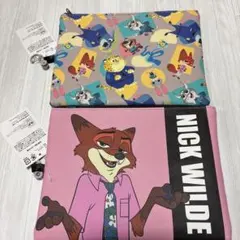 ディズニー ズートピア フラットポーチ 2点セット
