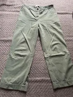 ZARA WOMAN オリーブグリーン チノパン
