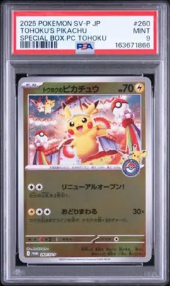⚫︎【PSA8】ポケモンカード トウホクのピカチュウ 260/SV-P プロモ