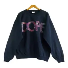 DOPE ドープ スウェット トレーナー デカロゴ ボックスシルエット L 黒のサムネイル