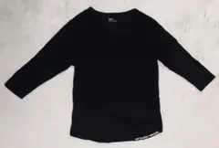 ギャップ Gap クラシックT 無地 七分袖カットソー M ブラック 黒