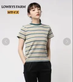 LOWRYS FARM ボーダー リブ 半袖 Tシャツ M