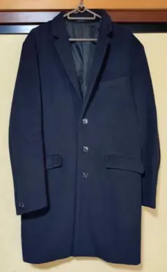 ユニクロ カシミヤ ウールカシミヤチェスターコート ネイビー XXL