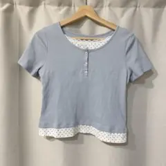 アソート柄レイヤード風ヘンリーTシャツのサムネイル