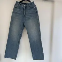 レトロガール　ブルーワイドレッグデニムのサムネイル