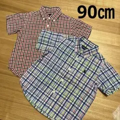 値下・美品・ラルフローレン　半袖チェックシャツ　2枚セット