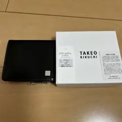 つ*ー様 TAKEO KIKUCHI 二つ折り財布 ブラック