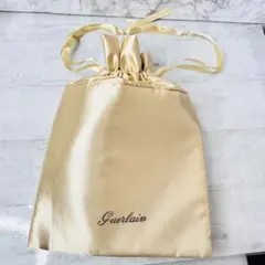 【新品・非売品】GUERLAIN ゲラン 巾着ポーチ ゴールド サテン 希少のサムネイル