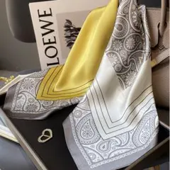 ラスト2点　シルク49 シルク100% 大判スカーフ　ストール　68×68cm