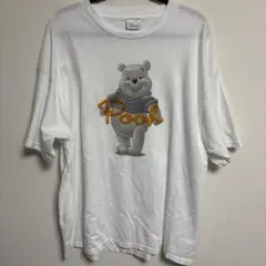 90s-00s Disney Store プーさん Tシャツ 2XL 白