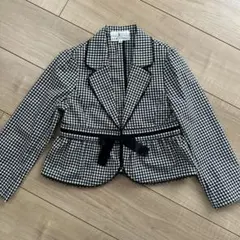 【110〜120】クミキョク　ブレザー　薄手　ギンガムチェック