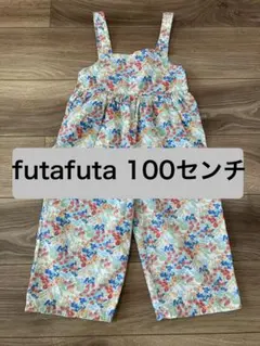futafuta 花柄ストラップ付きオーバーオール 100cm