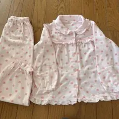 ピンクの水玉模様パジャマ 130cm