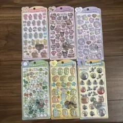 うるちゅるシール 6枚セット（サンリオ、モンチ、んぽんちゃむ、スンスン、とり）