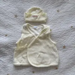 MIKI HOUSE ベビーベストと帽子セット