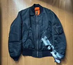 80s ALPHA MA-1 フライトジャケット　ネイビー　Mサイズ