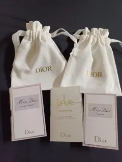 ディオール香水ミスディオール&ジャドール　ノベルティミニ巾着セット　②