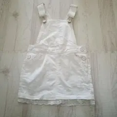 ホワイト ジャンバースカート 100cm~