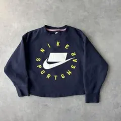 17819 レディース NIKE サークルロゴ 刺繍 クロップド スウェット