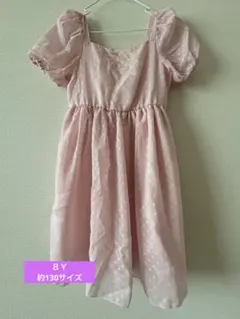 SHEINワンピース ピンク 約130cm 8Y パフスリーブ フォーマル