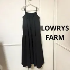 LOWRYSFARM ティアードキャミワンピース ブラック フリー