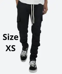 mnml ZIP CARGO DRAWCORD PANTS / BLACK2